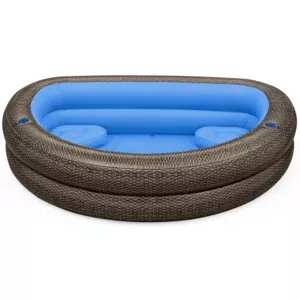 BESTWAY 54426 - Nafukovací bazén 231 x 178 x 53 cm ratanový vzhled (čokoládově hnědá)