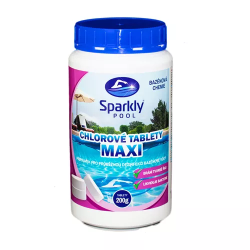SparklyPool chlorové tablety pomalurozpustné MAXI 1 kg
