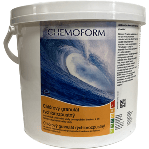 Chlorový granulát rychlorozpustný 3kg - chloršok, Chlór granulát, CHEMOFORM