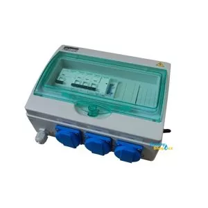 Rozvaděč F1 ovládání filtrace, UV lampy, tepelného čerpadla